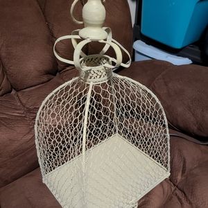 Rustic farmhouse decorative bird cage decor